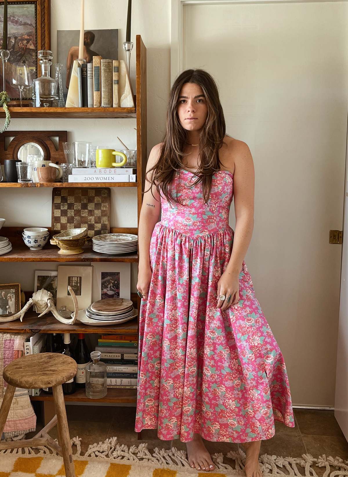 ivory plus size maxi dress Floral Textured Print Ivory Maxi Dress main image 1