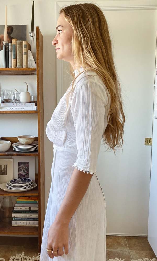 Ludlow Victorian Cotton Gauze Wedding Dress | Garmentory