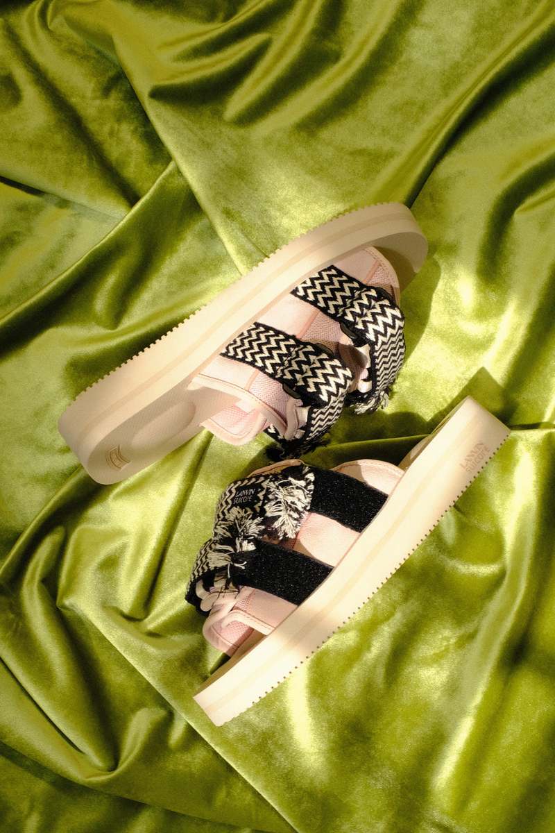 LANVIN x SUICOKE | CURB LACES NUBUCK SANDALS PINK サンダル LANVIN x SUICOKE | CURB LACES NUBUCK SANDALS PINK サンダル