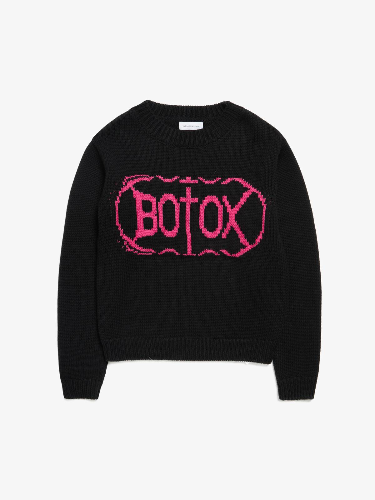 Alexander Digenova Botox Printed Woolen Sweater - Black/Pink 
