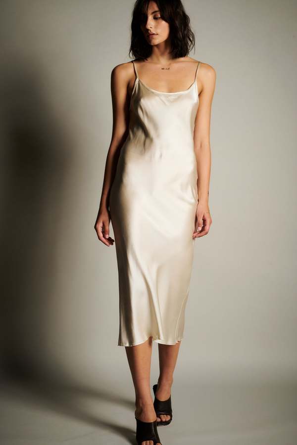 chinese dress ladies Silk Slip Dress Maxi – YAEL main image 1
