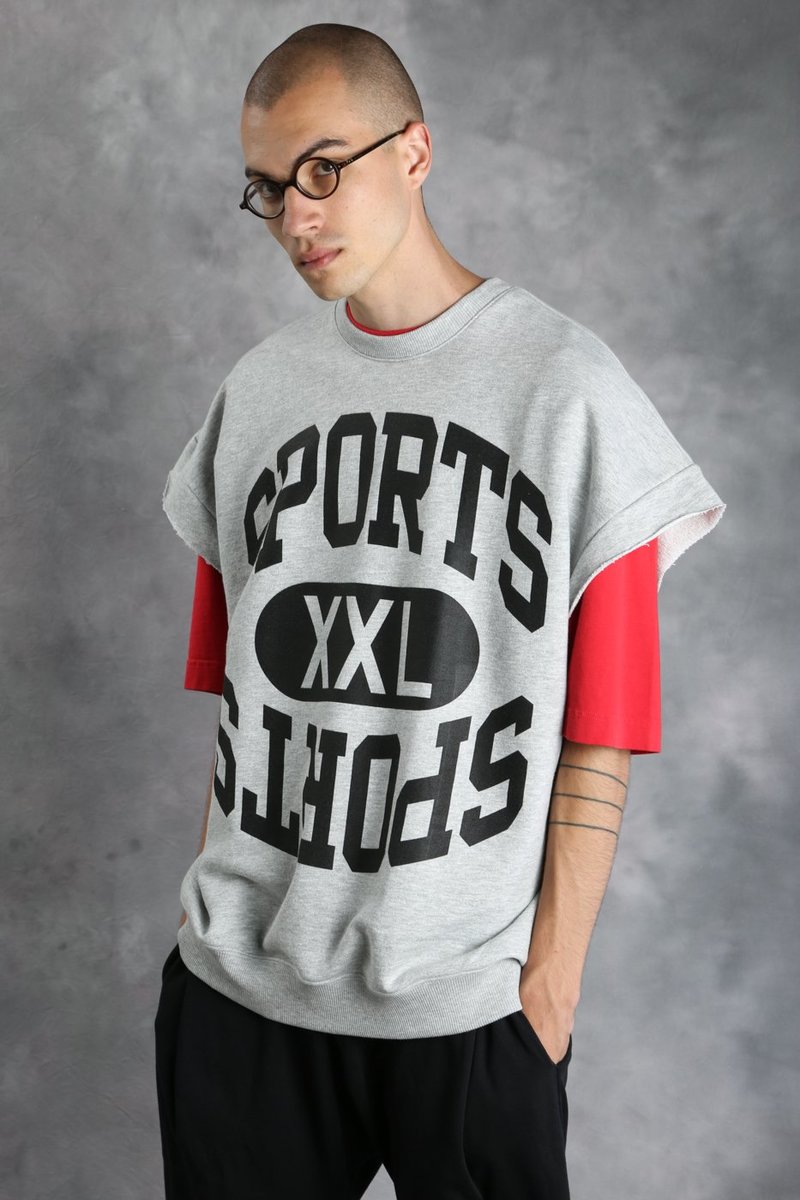 トップス MUSCLE TEE /WILLY CHAVARRIA Men's Willy Chavarria Chatarra Muscle Tee - Heather Grey