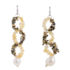 SANTANGELO Everything Has An End Earrings - Citrine/Dalmatian Spiral - Thumbnail 1