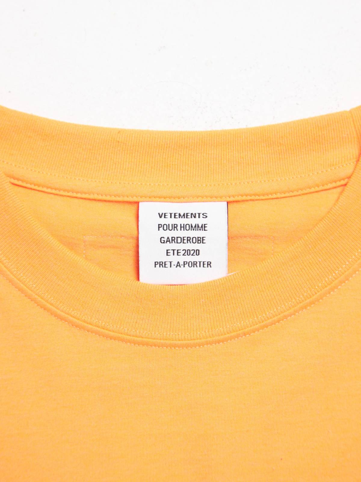Vetements Logo Printed T-Shirt Orange Garmentory