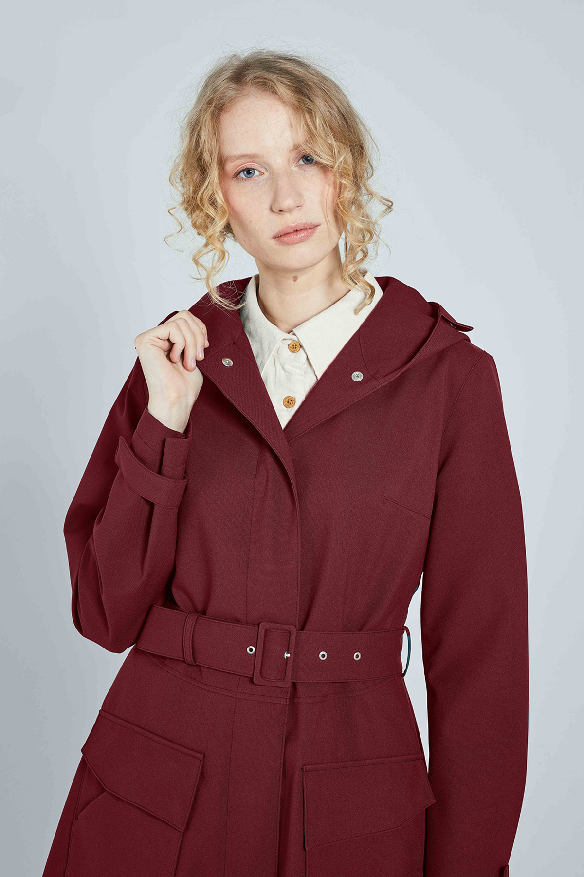 Ducktail Rainwear FLARE RAINCOAT BURGUNDY Garmentory