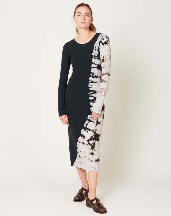 Raquel Allegra Fitted Long Sleeve Dress - Moonbow Tie Dye | Garmentory