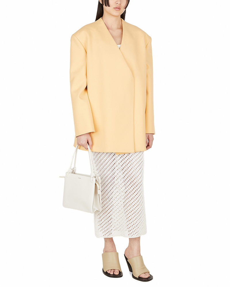 ジャケット Jil Sander Peach viscose blend oversize blazer Jil Sander Oversized Collarless Blazer | LN-CC