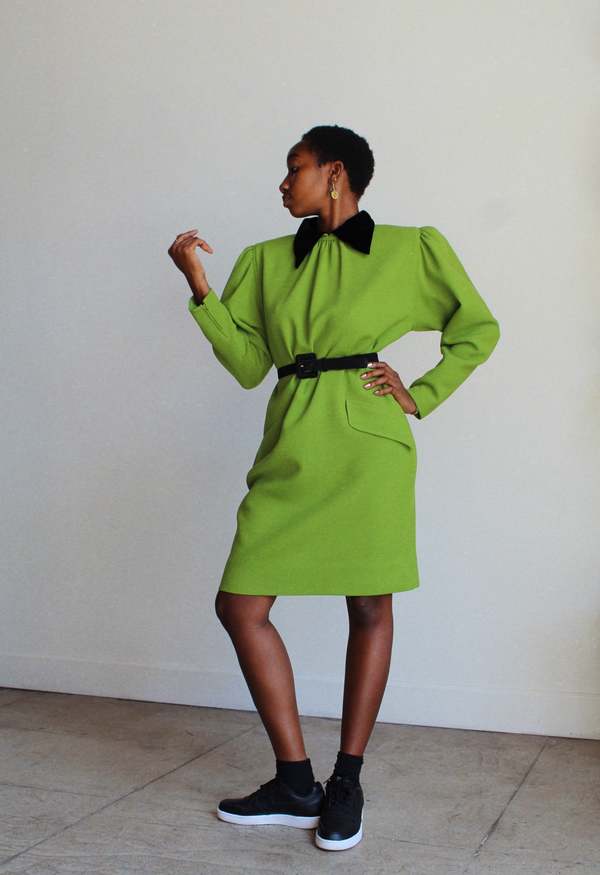 1980s Oscar de la Renta Dress - green | Garmentory