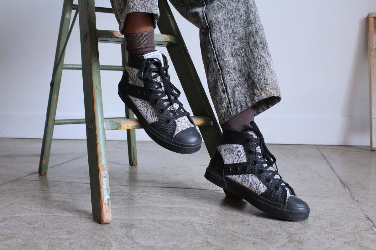 1990s Jimmy'Z Sneakers - Black/White | Garmentory