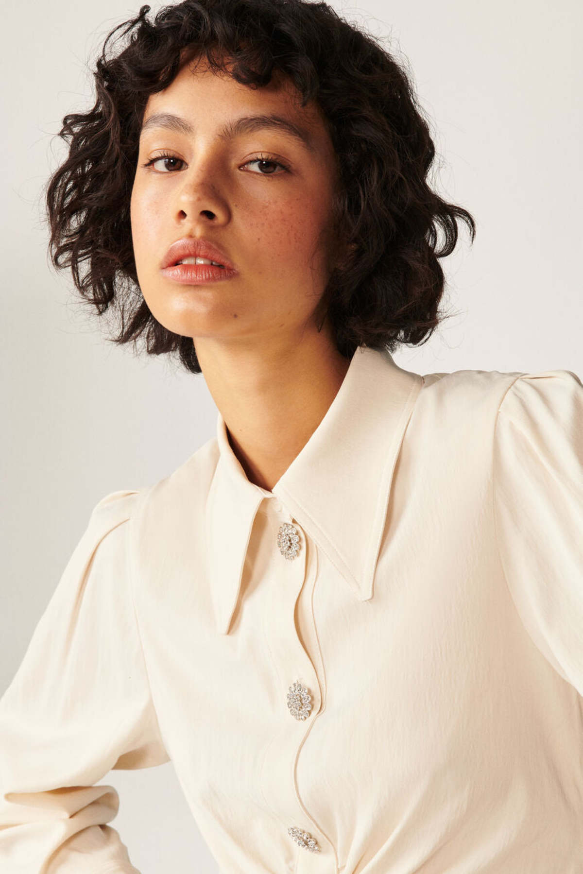 Bash Paris Kiss Shirt - Beige | Garmentory