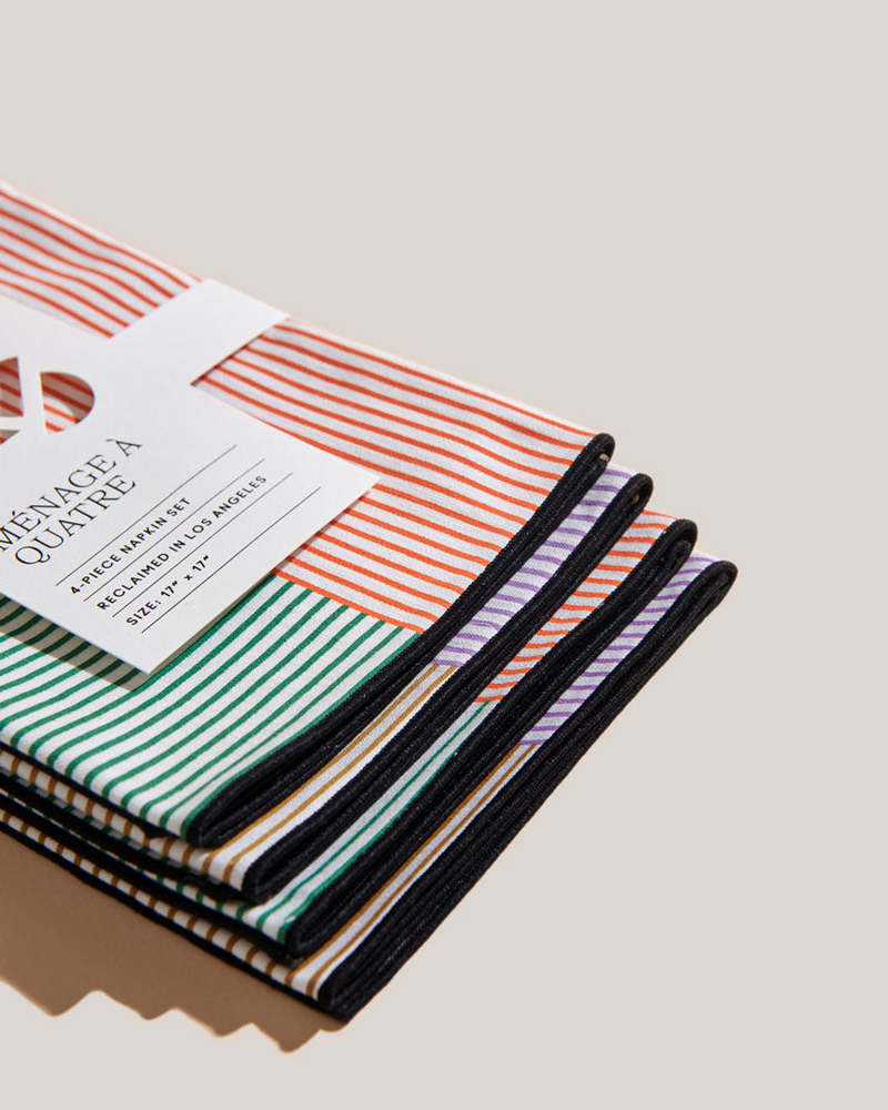ATELIER SAUCIER The Marfa Stripe Napkin Set - Multi