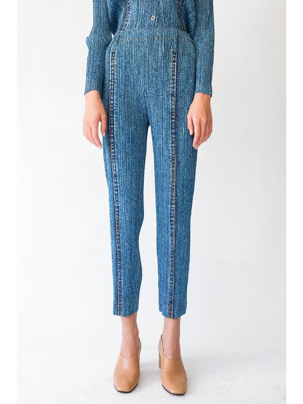 Issey Miyake Trompe L'oeil Denim Print Pant | Garmentory