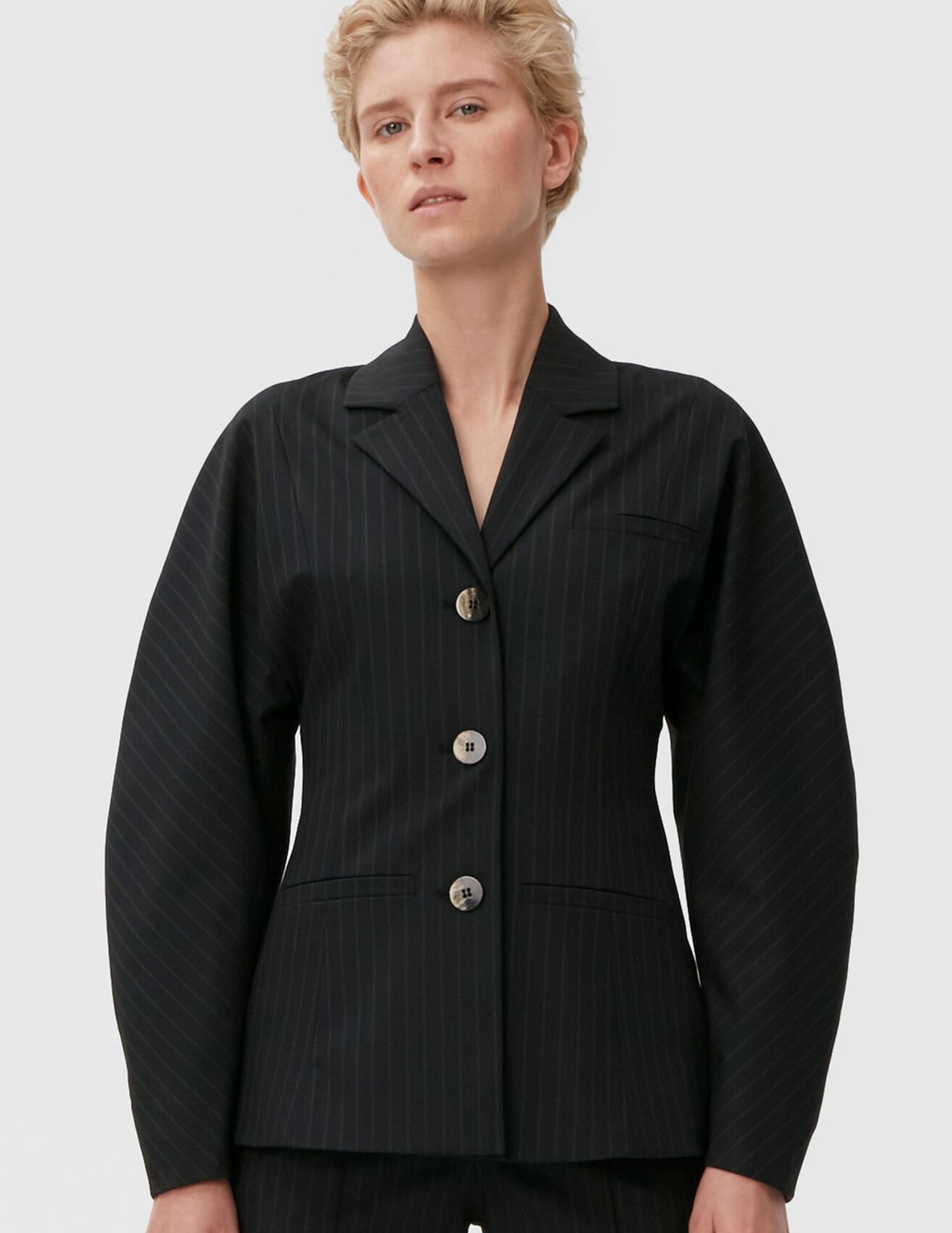 Ganni Stretch Stripe Blazer | Garmentory
