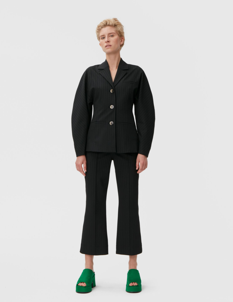 Ganni Stretch Stripe Bootcut Pants | Garmentory