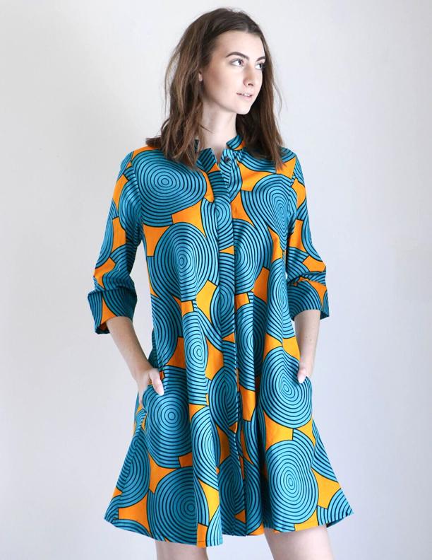 Zuri Shirt Dress in Hypnosis Garmentory