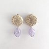 Crescioni Terra Earrings - Palm/Lavender Glass - Thumbnail 1