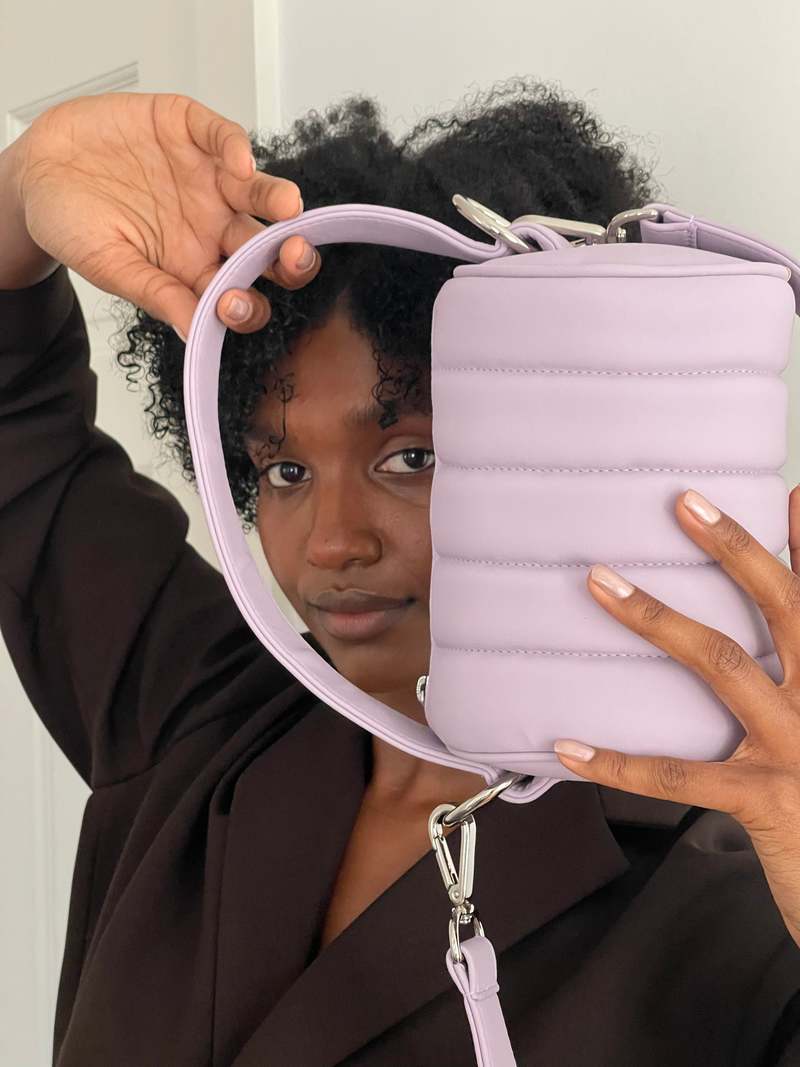 Hozen Quilted Mini Duffle Bag - Lilac