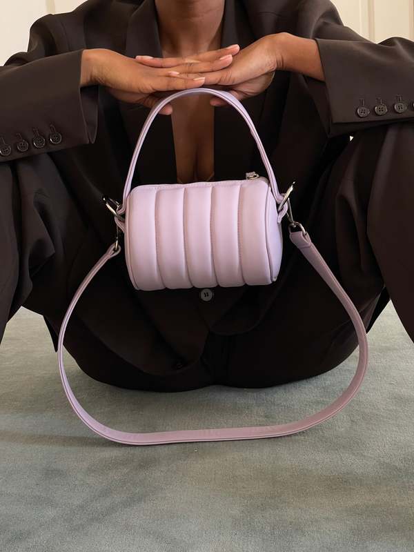 Hozen Quilted Mini Duffle Bag - Lilac