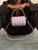 Hozen Quilted Mini Duffle Bag - Lilac - Thumbnail 8