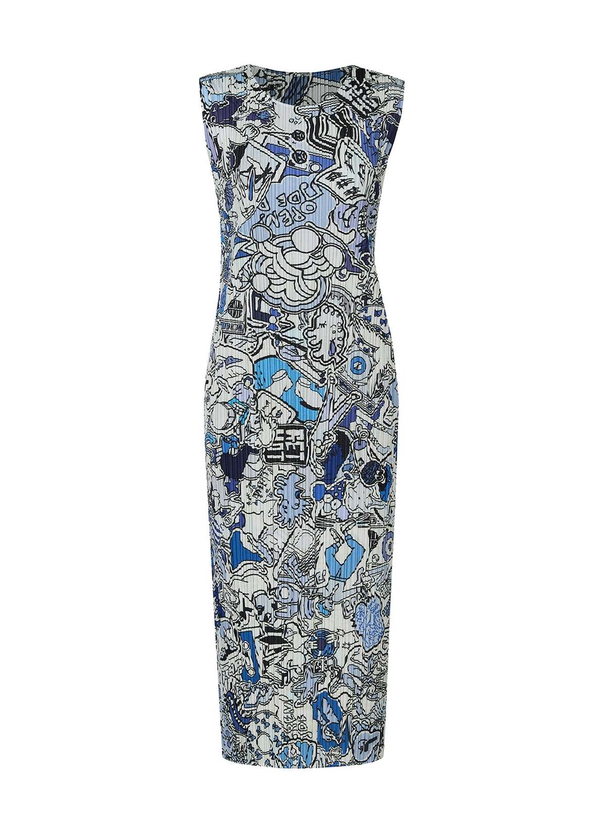 Pleats Please Issey Miyake Omnibus Dress - Blue | Garmentory Pleats Please Issey Miyake Omnibus Dress - Blue | Garmentory