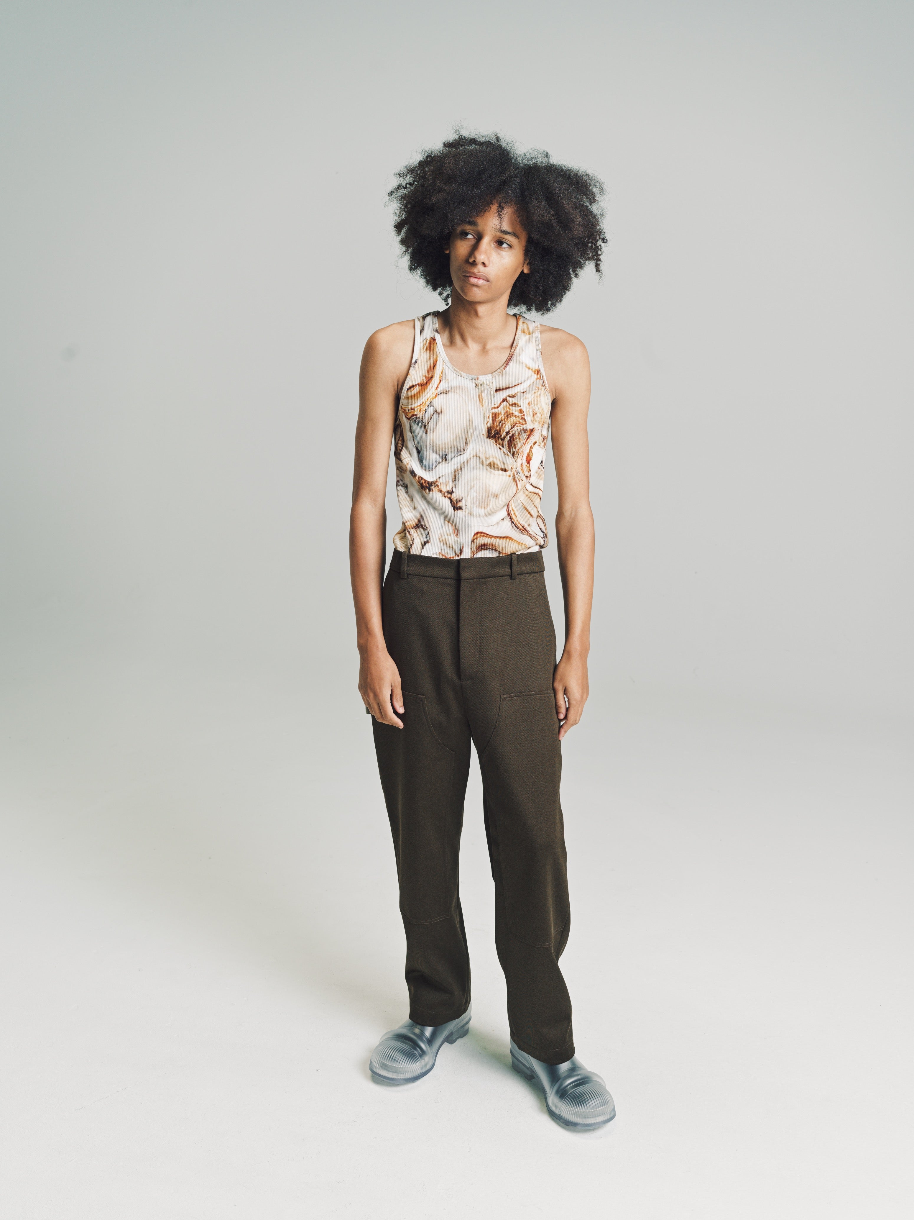 LOEWE Cotton Ribbed Tank Top - Oyster | Garmentory