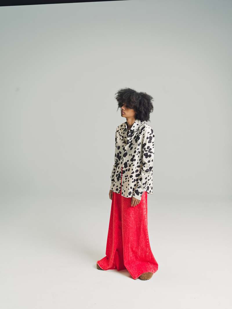 Marni Poplin Shirt - Abstract Cow Spots