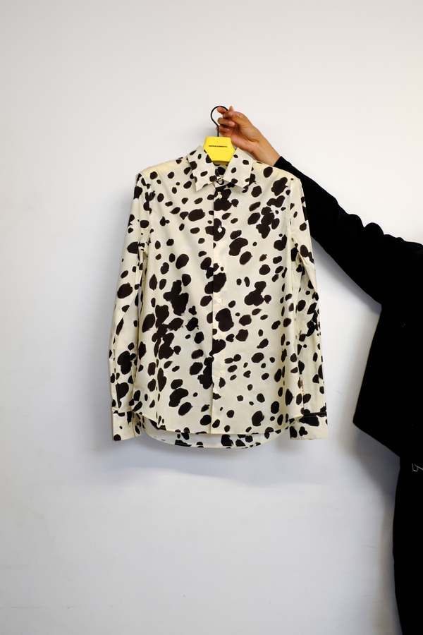 Marni Poplin Shirt - Abstract Cow Spots