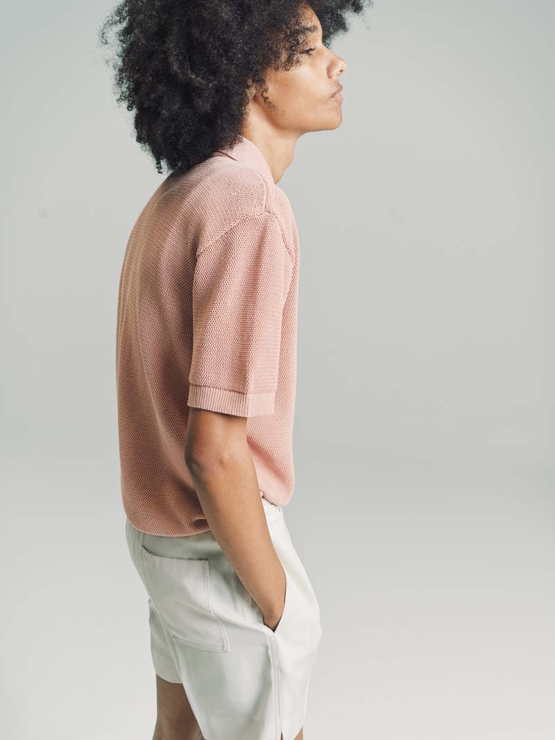 SECOND/LAYER Knit Polo - Blush | Garmentory