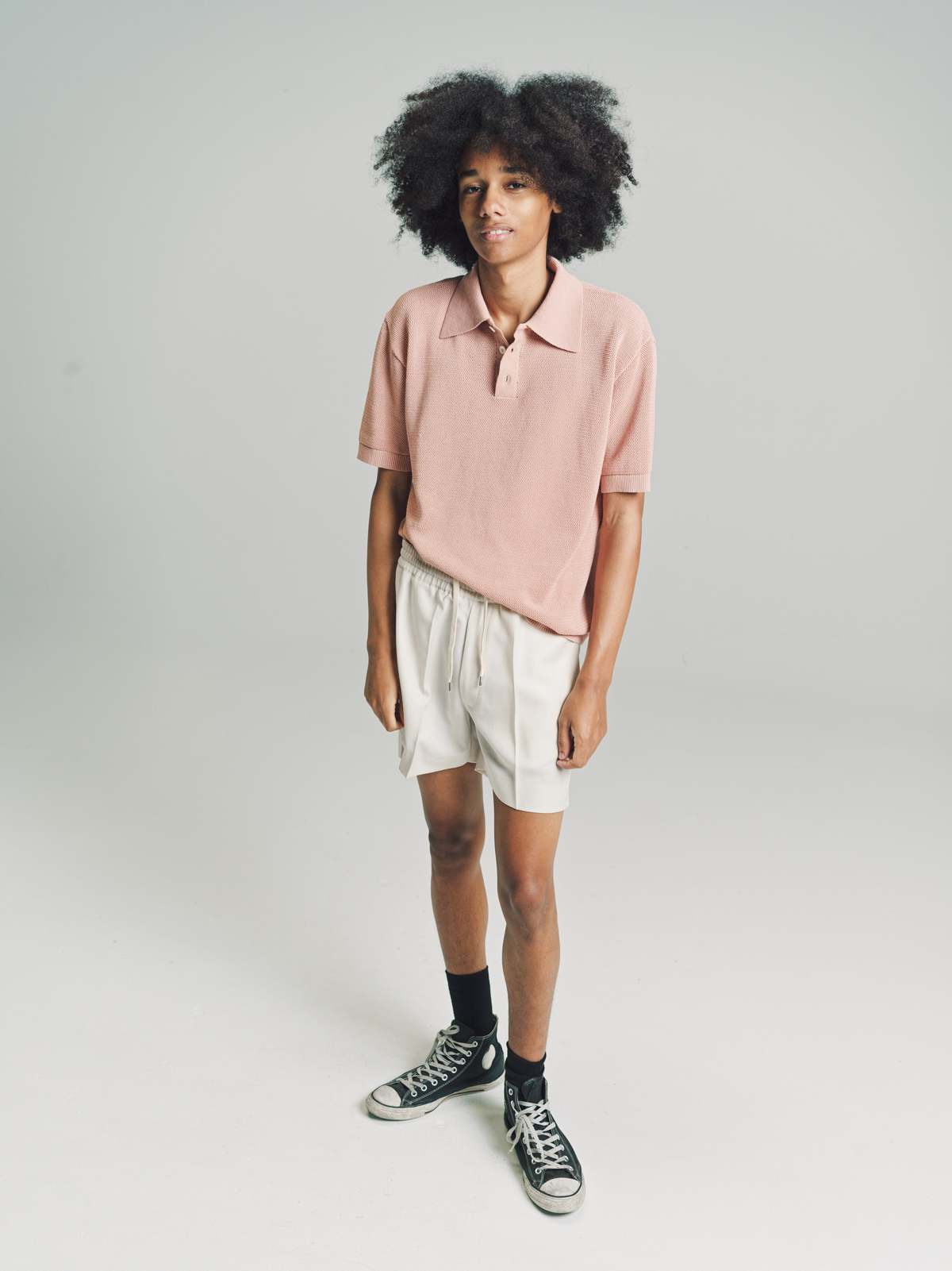 SECOND/LAYER Knit Polo - Blush | Garmentory
