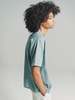 SECOND/LAYER Poly Blend Avenue Short Sleeve Shirt - Petrol Blue - Thumbnail 3