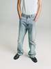 SECOND/LAYER Destroyed Denim Big Papi Baggy Fit Jeans - Stone Wash - Thumbnail 1