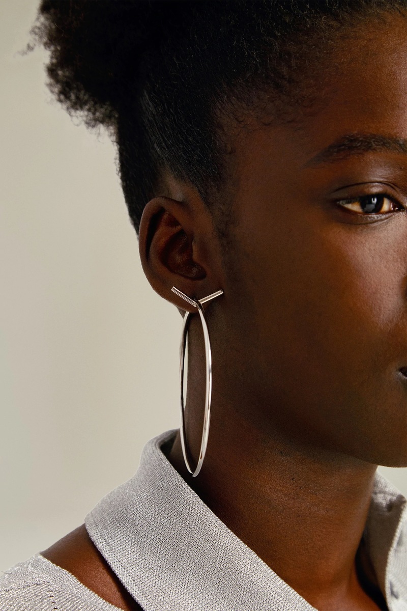 Y PROJECT 'Y maxi’ hoop earrings Y/project Maxi Y Hoops - Silver | Garmentory
