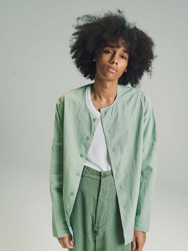 Casey Casey Paper Cotton Verger Shirt - Sage | Garmentory