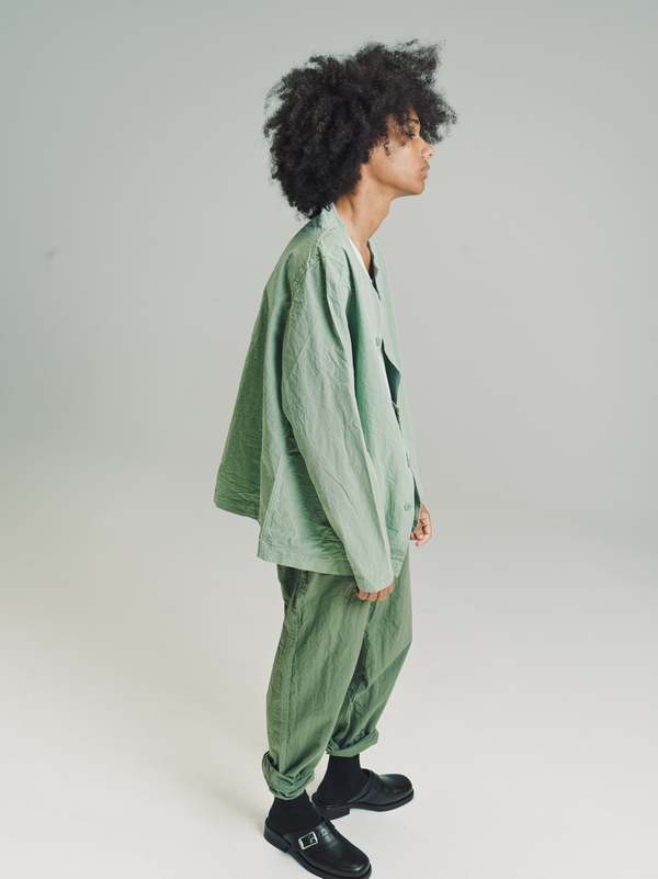 Casey Casey Paper Cotton Verger Shirt - Sage | Garmentory