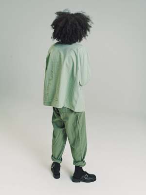 Casey Casey Paper Cotton Verger Shirt - Sage | Garmentory
