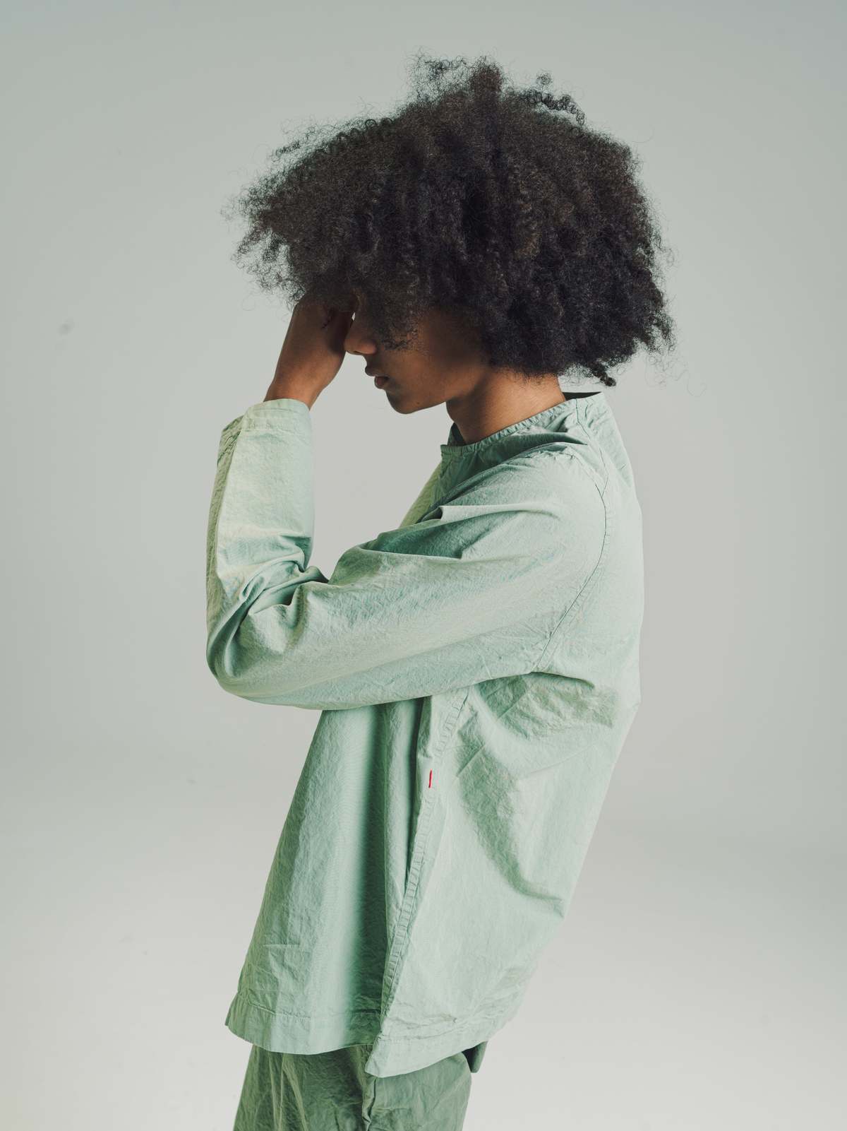 Casey Casey Paper Cotton Verger Shirt - Sage | Garmentory