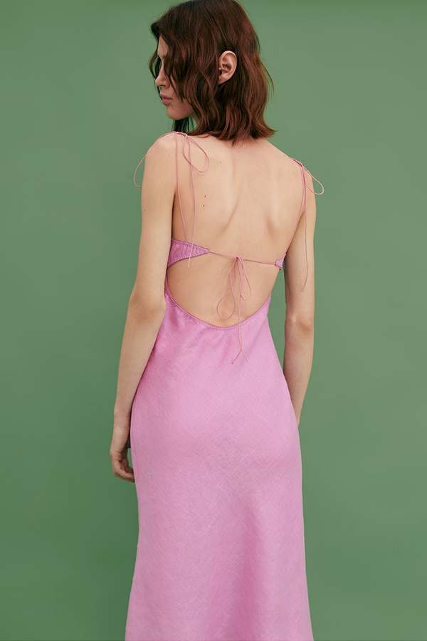 Anna October Monique Midi Dress - Pink | Garmentory