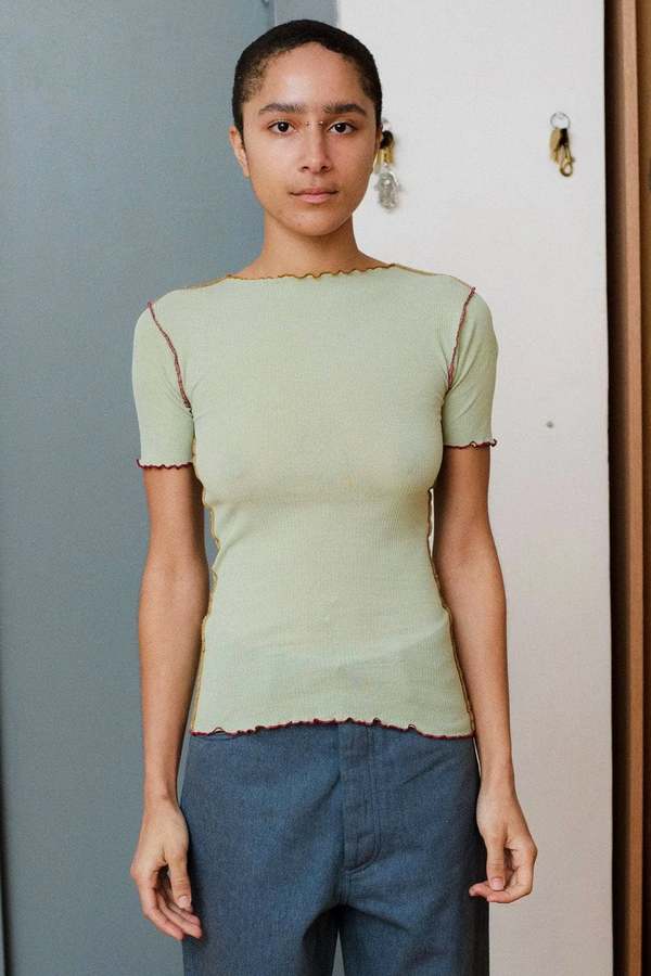 Baserange Vein Tee - Bar Green | Garmentory