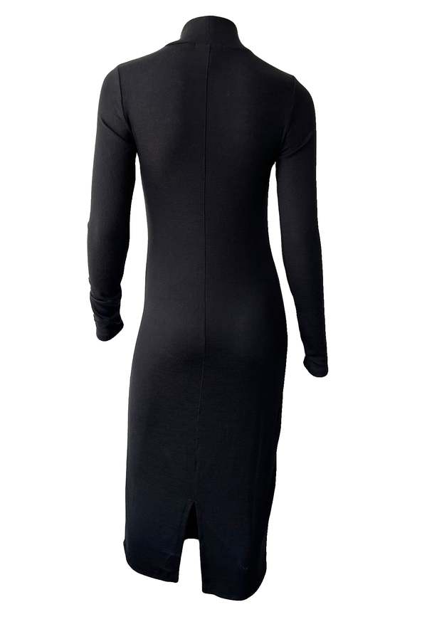 Rag & Bone Knit Turtleneck Midi Dress - Black | Garmentory