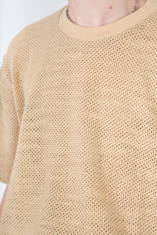 OUR LEGACY メッシュニット BOX Beige Rope Weave Our Legacy Box T-Shirt - Beige Rope Weave | Garmentory