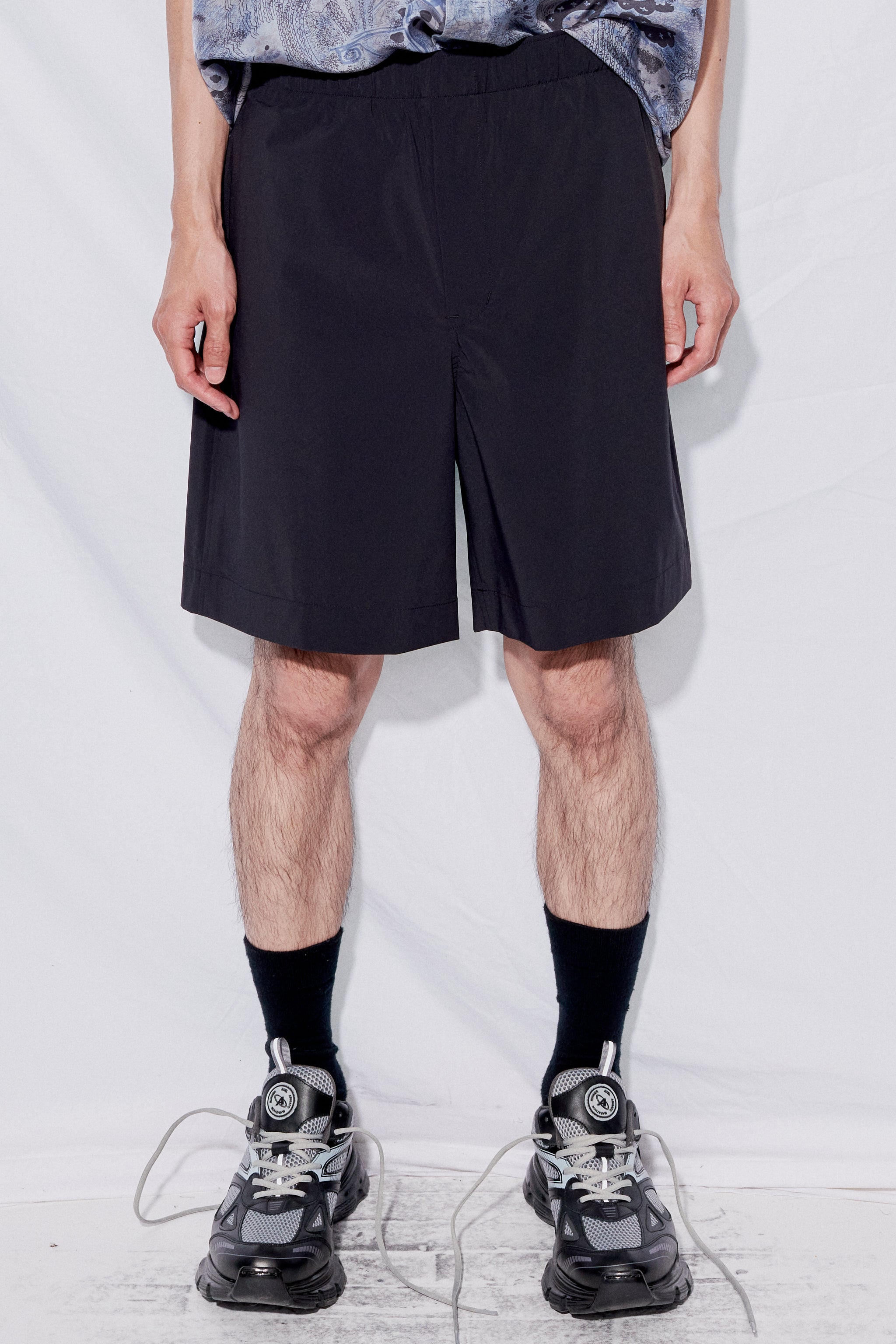 パンツ NYLON EASY SHORTS (BLACK) XL グログランナイロン 機能 ショートパンツ | Nylon Color Easy