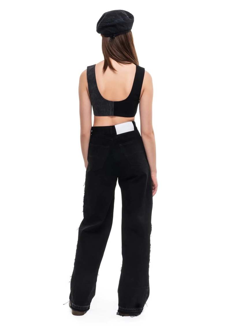KSENIASCHNAIDER Reworked Wide Jeans - Black 