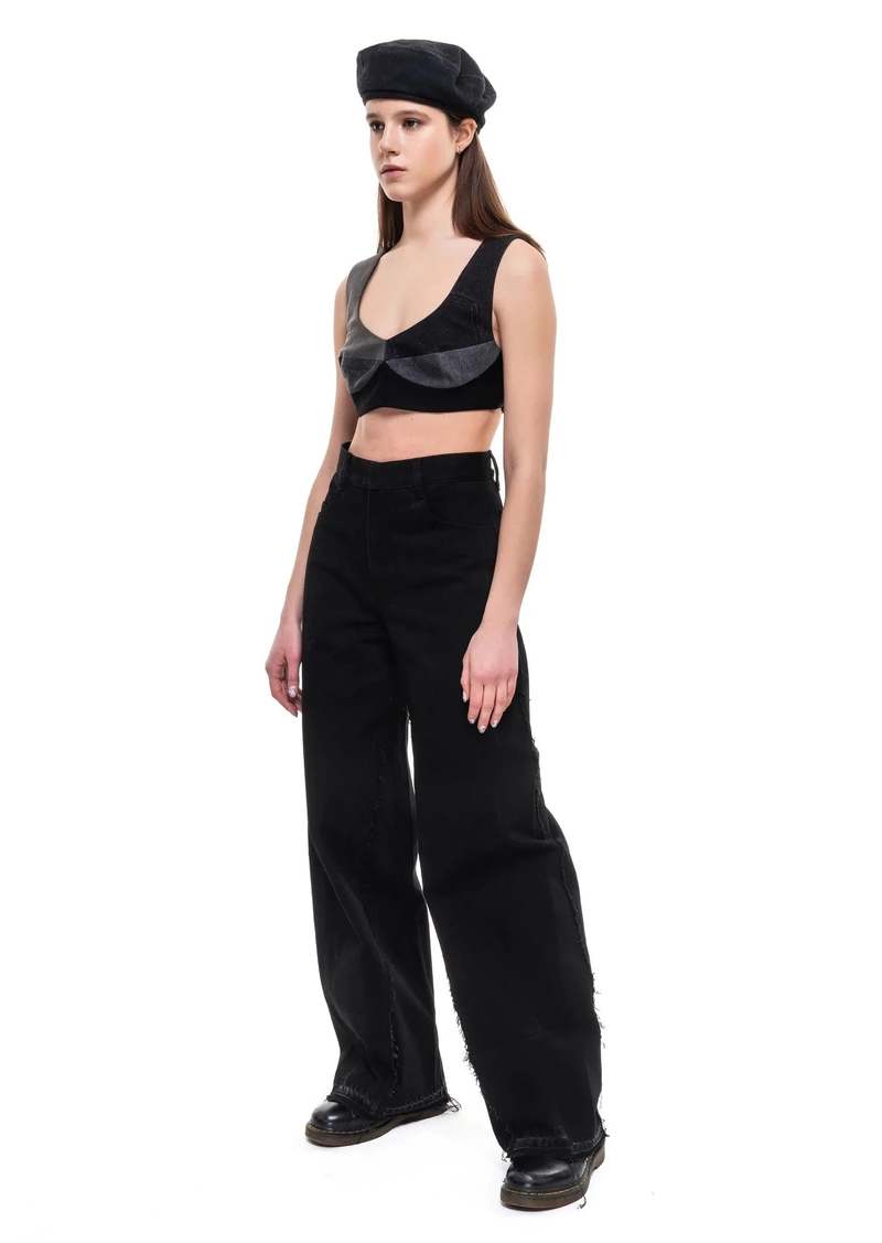 KSENIASCHNAIDER Reworked Wide Jeans - Black 