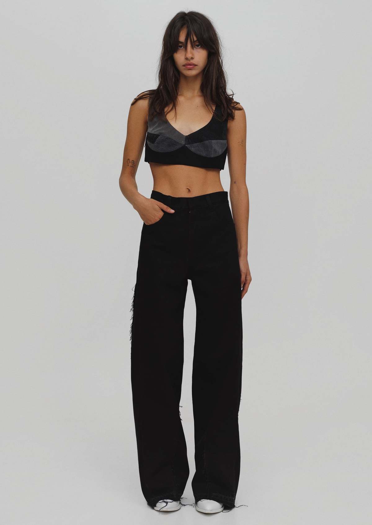 KSENIASCHNAIDER Reworked Wide Jeans - Black - Image 1 of 5