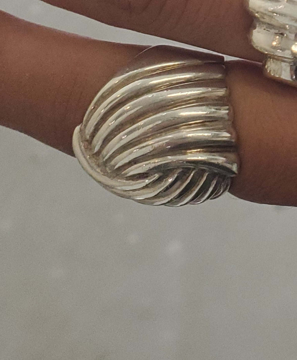 Vintage Overlap Ribbed Ring - Sterling Silver | Garmentory