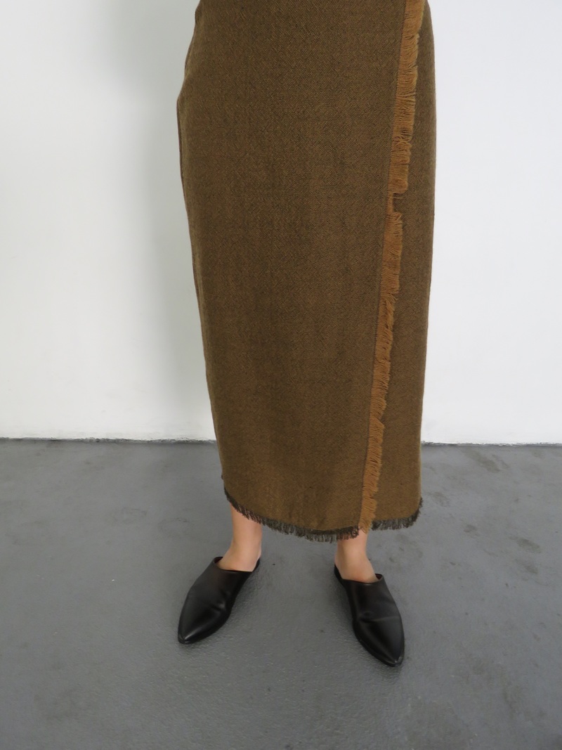 SAMUJI HEMI SKIRT - BROWN  