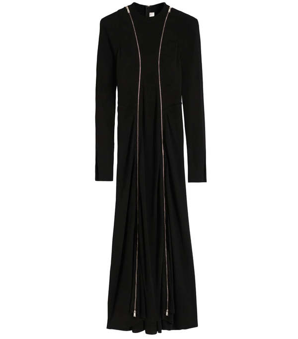 Victoria Beckham Twin Zip Detail Dress - Black | Garmentory