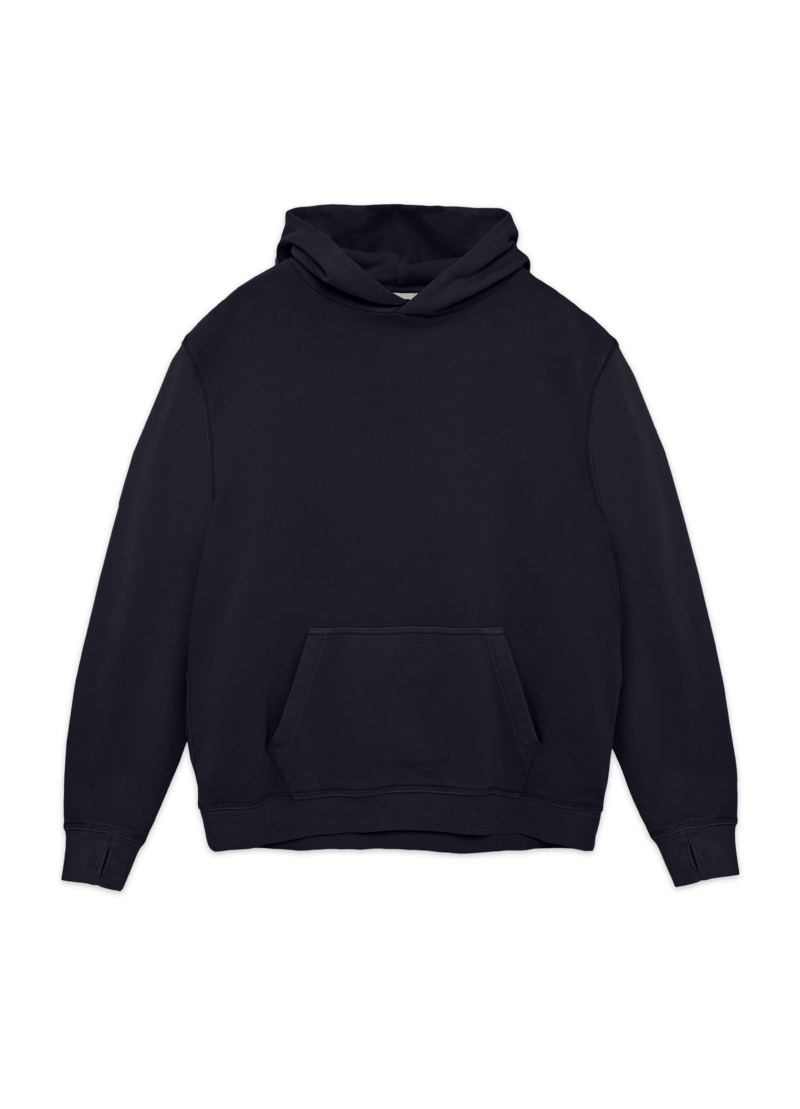 YMC Trugoy Loopback Cotton Hooded Sweatshirt - Navy | Garmentory