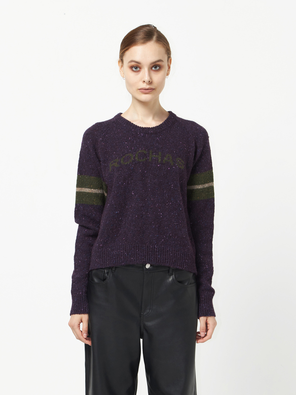Rochas Logo Mohair Sweater - Purple