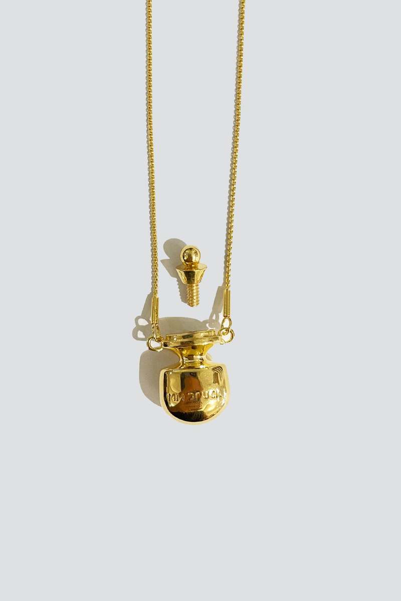 MM Druck Perfume Bottle Necklace - 18k Gold Vermeil 